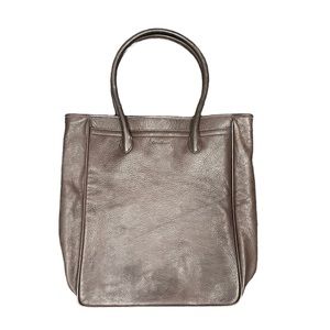 Cole Haan dark brown leather tall tote bag